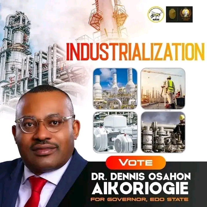 Dr. Dennis Osahon Aikoriogie Unveils Plan for World-Class Industrial Park in Edo State, Promising Economic Growth and Job Creation